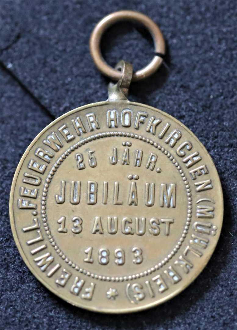 Hofkirchen i. M. 1893 Jubel 25 J revers